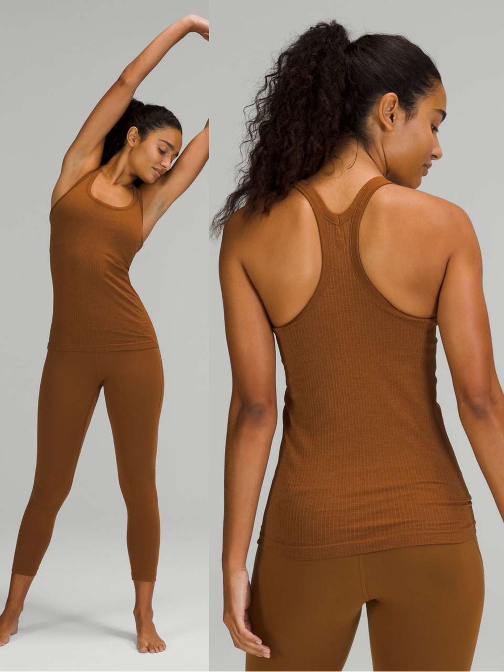 lululemon | NWT Ebb to Street Shelf Bra Tank Top *Light Support Copper Brown 2
